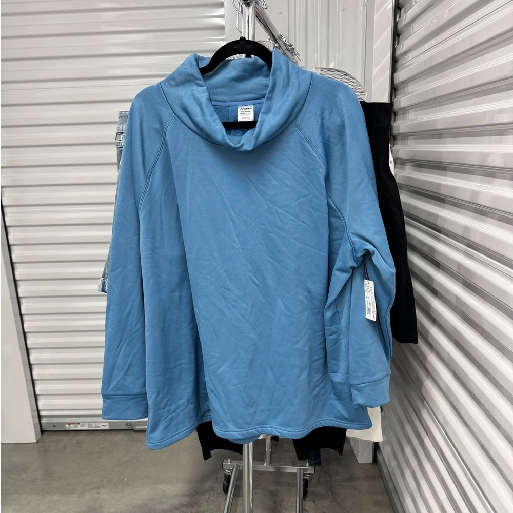 Jockey | Blue Cowl Neck Pullover | size 3X